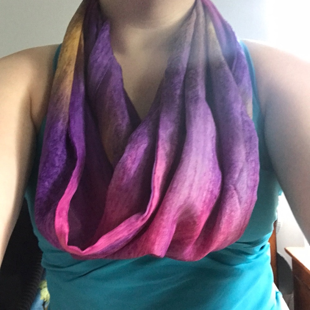 Pastel colored scarf